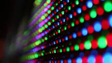 Renkli ışık ve LED 'lerden yapılan soyut ışık hareketi desenleri