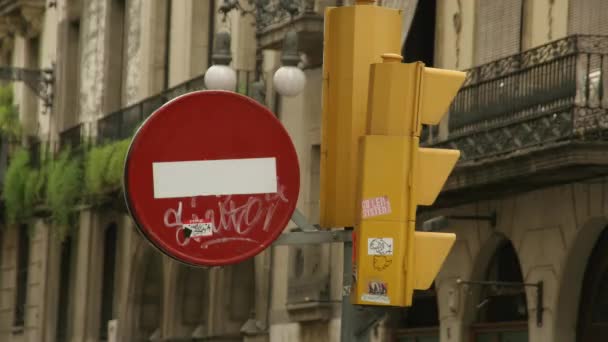 Séquence Des Flèches Panneaux Routiers Dans Les Villes Les Lieux — Video