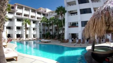 A swimming pool in a boutique hotel