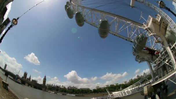 Londra Nın Gözünün Balık Gözü Zaman Çizelgesi — Stok video