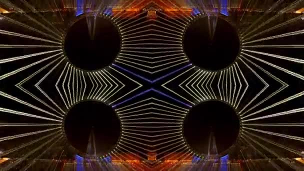 Londra Nın Gece Işık Denemeleri Hipnotik Soyut Şablon Oluşturuyor — Stok video