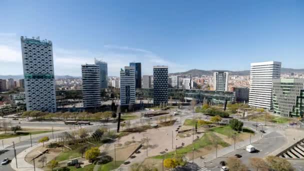 バルセロナスカイラインの時間経過について Europa — ストック動画