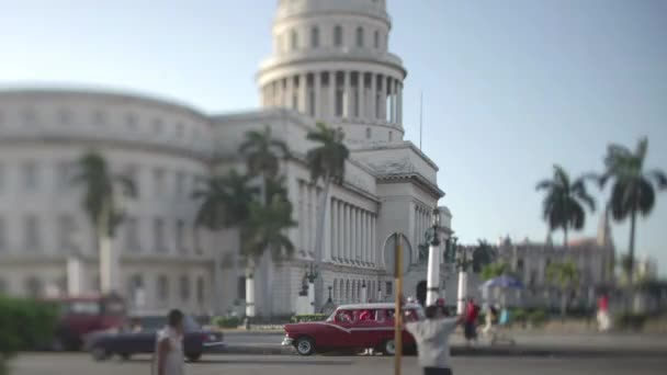 Byggnaden Capitolio Centrum Havanna Kuba — Stockvideo