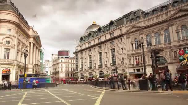 Fast Rush Street Scene Von Piccadilly Circus London England — Stockvideo