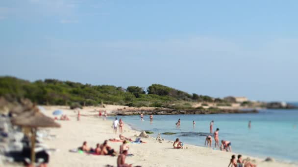 Aufnahme Eines Strandes Auf Mallorca Spanien — Stockvideo
