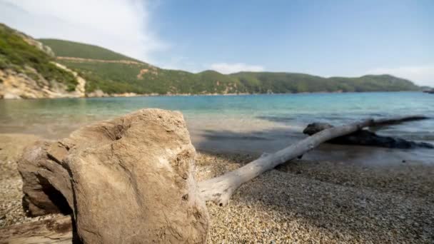 Una Hermosa Playa Cerca Igoumenitsa Grecia — Vídeos de Stock