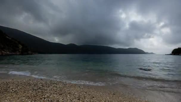 Piękna Plaża Pobliżu Igoumenitsa Grecji — Wideo stockowe