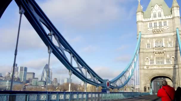 Zeitraffer Aufnahme Von Tower Bridge London — Stockvideo