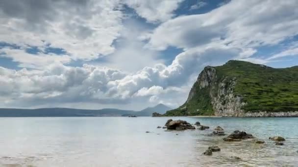Impresionante Playa Divari Peloponeso Grecia — Vídeo de stock