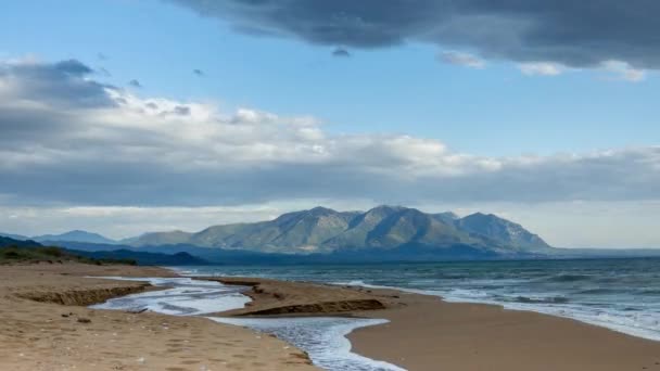 Uma Praia Selvagem Peloponnese Greece — Vídeo de Stock