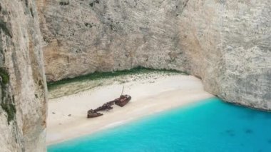 Zakynthos, Yunanistan 'daki Navagio gemi enkazının Zaman Kaynağı