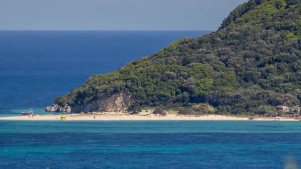 Vista Perto Ilha Marathonisi Zakynthos Grécia — Vídeo de Stock