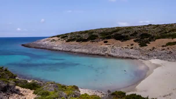Timelapse Splendida Spiaggia Faneromeni Antiparos Isola Grecia — Video Stock