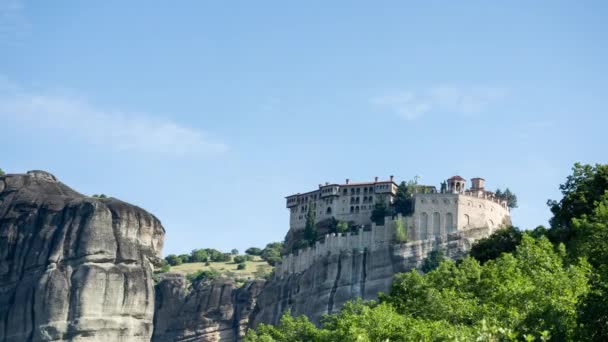 Timelapse Дивовижних Метеорологічних Скельних Утворень Монастирів Греції — стокове відео
