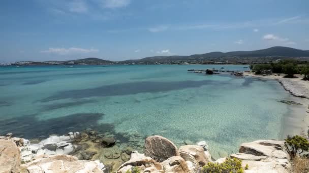Timelapse Praia Bonita Paros Grécia — Vídeo de Stock