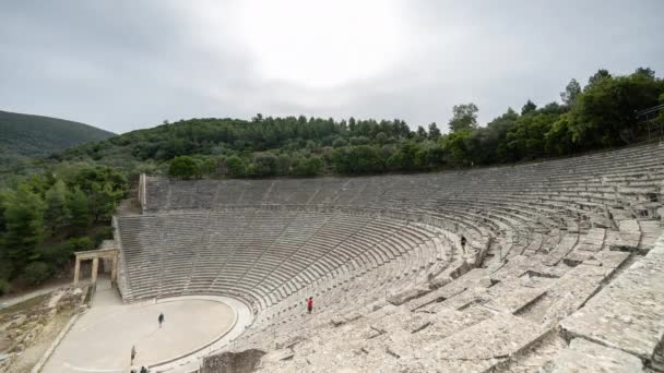 Starověký Amfiteátr Epidauru Řecko — Stock video
