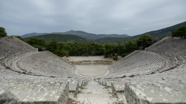 Antiguo Anfiteatro Epidauro Grecia — Vídeos de Stock