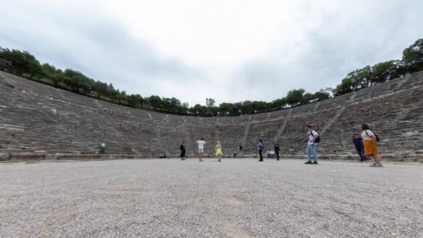 Het Oude Amfitheater Epidaurus Griekenland — Stockvideo