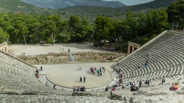 Antiguo Anfiteatro Epidauro Grecia — Vídeo de stock