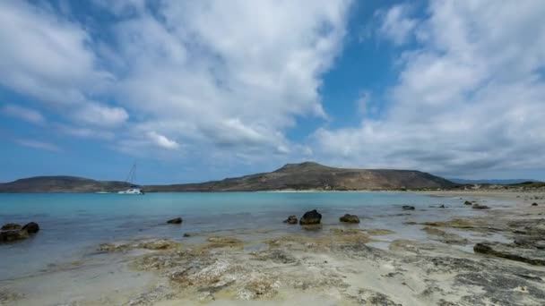 Impresionante Playa Simos Isla Griega Elafonisos — Vídeo de stock