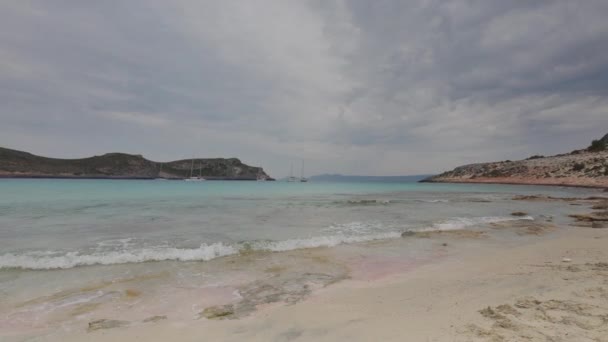 Impresionante Playa Simos Isla Griega Elafonisos — Vídeo de stock