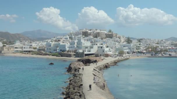 Pretty Naxos Town Naxos Greece — Stock Video