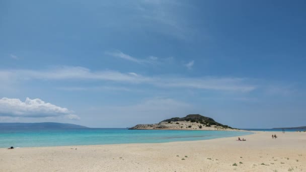 Stunning Simos Beach Elafonisos Island Greece — Stock Video