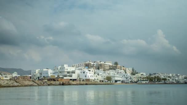 Timelapse Pretty Naxos Town Naxos Greece — Stock Video