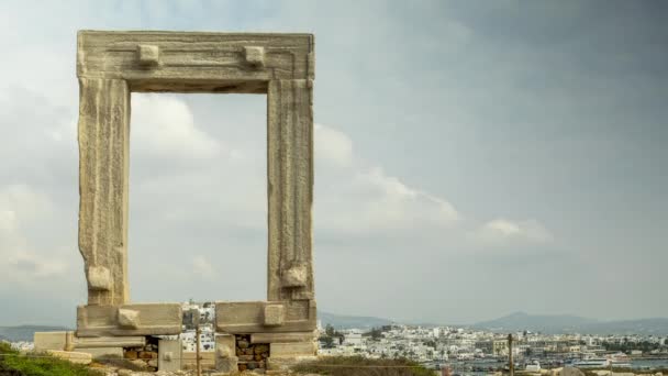Храм Аполлона Портара Наксос Греції — стокове відео