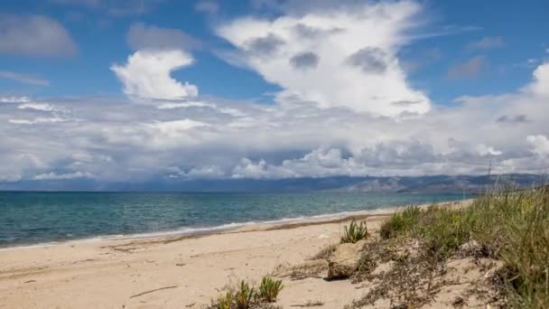 Krásná Divoká Pláž Arachavi Korfu Řecké — Stock video