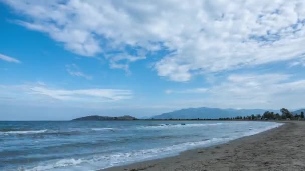 Bela Praia Arachavi Selvagem Corfu Grécia — Vídeo de Stock