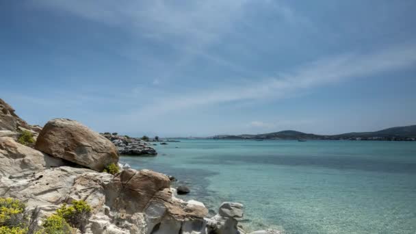 Zeitraffer Eines Schönen Strandes Paros Griechenland — Stockvideo