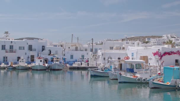 Waktu Untuk Kota Cantik Naousa Paros Greece — Stok Video