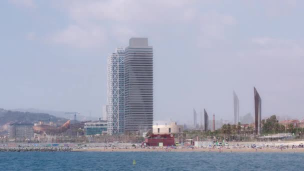 Teknik Video Yang Tidak Biasa Untuk Memperbesar Garis Pantai Kota — Stok Video