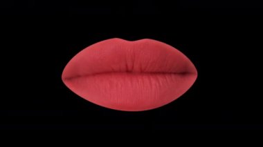 Kırmızı dudakların açılıp kapanması