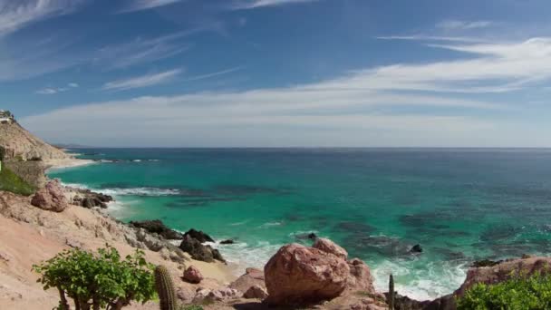 Waktu Selang Indah Gurun Lanskap Baja California Sur Meksiko — Stok Video