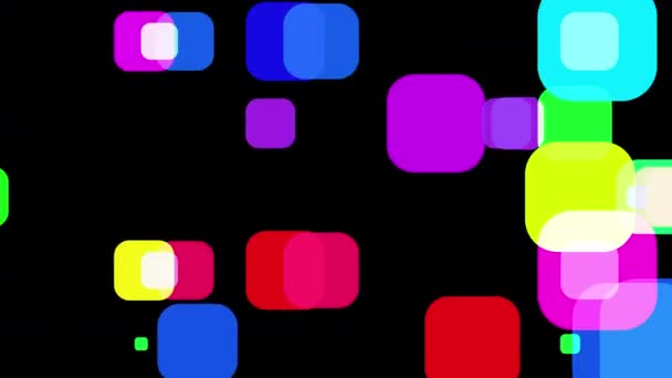 Gráficos Movimento Formas Quadradas Coloridas Que Movem Através Tela — Vídeo de Stock