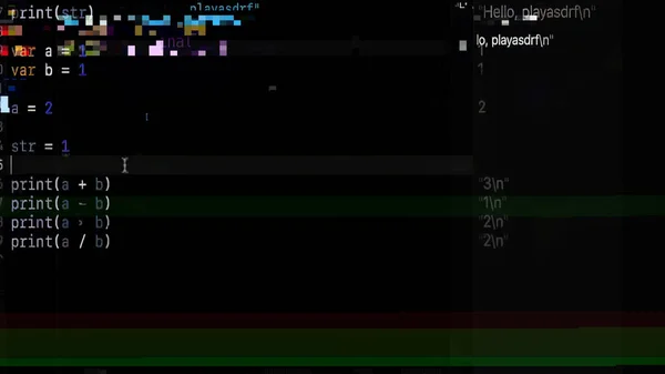 stock image Computer code and data stream. useful background technology programming