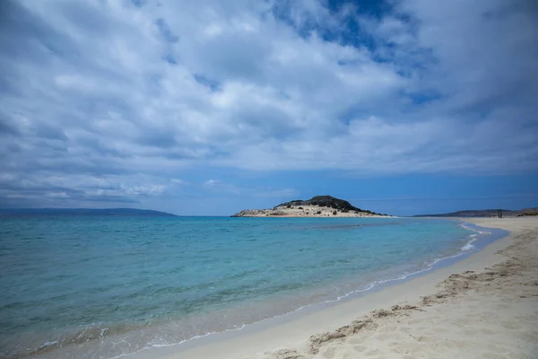 Impresionante Playa Simos Isla Griega Elafonisos Imagen de stock