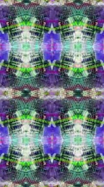 İnanılmaz Londra şehrinin ufuk çizgisi zaman çizelgesi dikey olarak soyut aynalı desene dönüştü