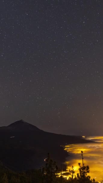 Volcán Teide Tenerife Formato Vertical — Vídeo de stock