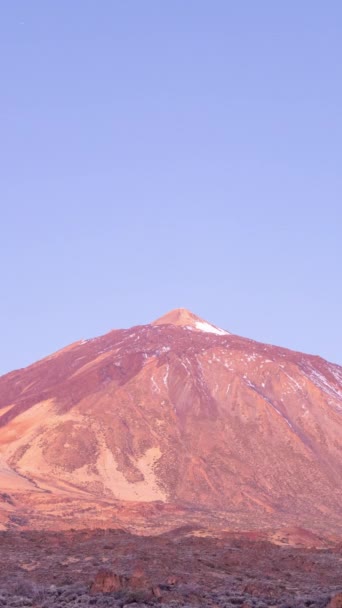 Teide Vulkaan Tenerife Verticale Vorm — Stockvideo