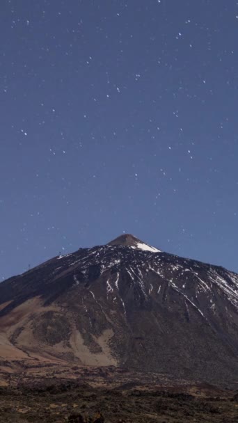 Teide Vulkaan Tenerife Verticale Vorm — Stockvideo