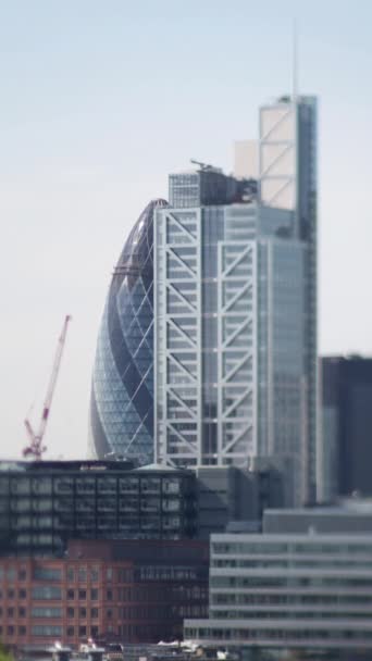 Increíble Horizonte Ciudad Londres Timelapse Desde Punto Vista Alto Vertical — Vídeo de stock
