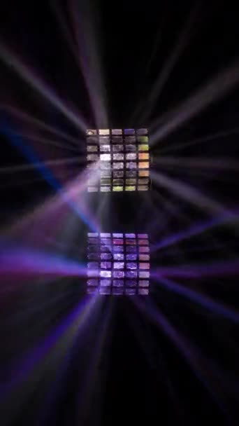 Abstracte Discoball Feestverlichting Verticaal — Stockvideo