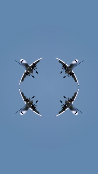 Patrón Abstracto Avión Cielo Vertical — Vídeos de Stock