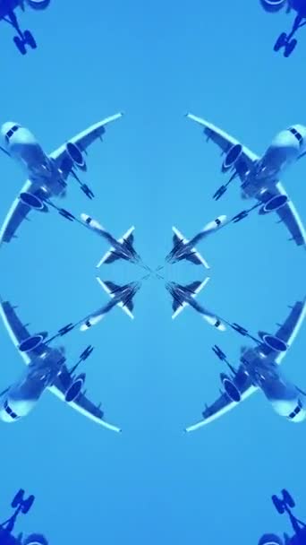 Abstraktní Vzor Letadla Obloze Svislé Rovině — Stock video