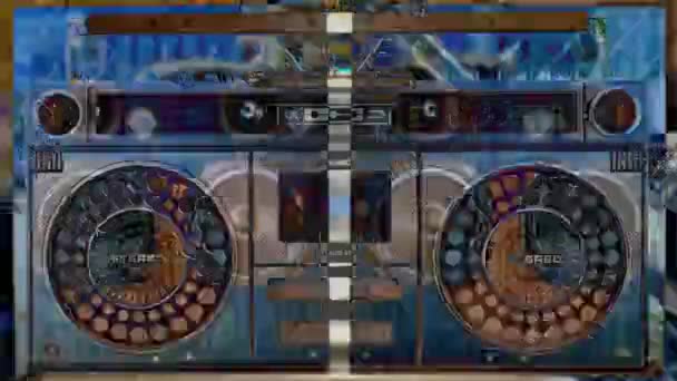 Послідовність Динаміків Звукової Музики Субконвеєрів — стокове відео