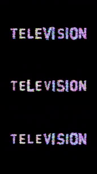 テレヴィオという言葉は ヴィンテージテレビを 垂直に変える100枚のビデオから作られた — ストック動画