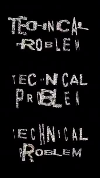 Slova Technický Problém Každým Písmenem Vyrobeným Stovek Videí Měnících Vintage — Stock video